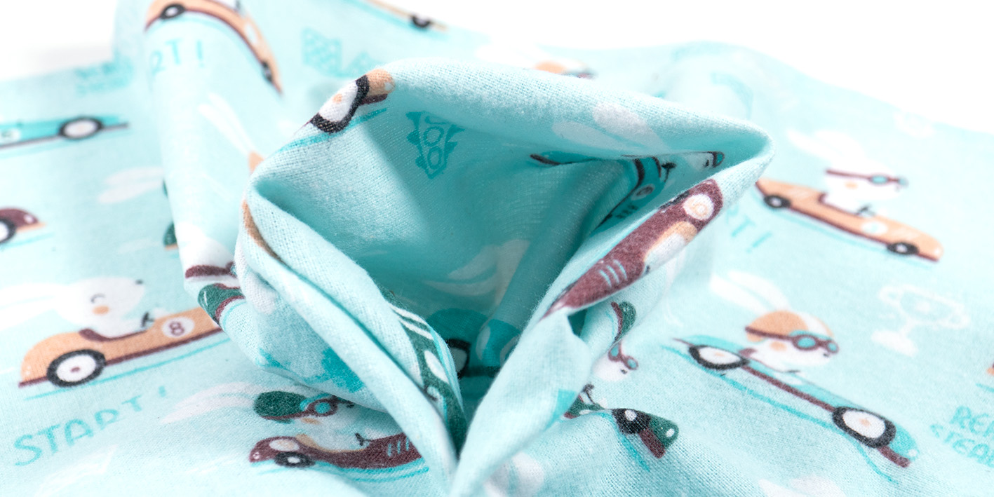 Pielucha flanelowa królik mięta